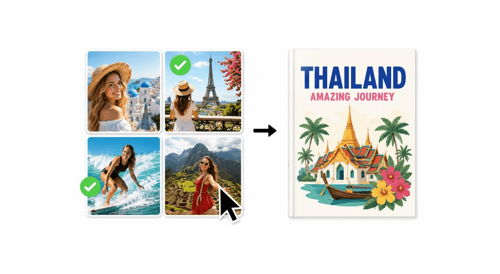 Choose photos and create your Glimp album