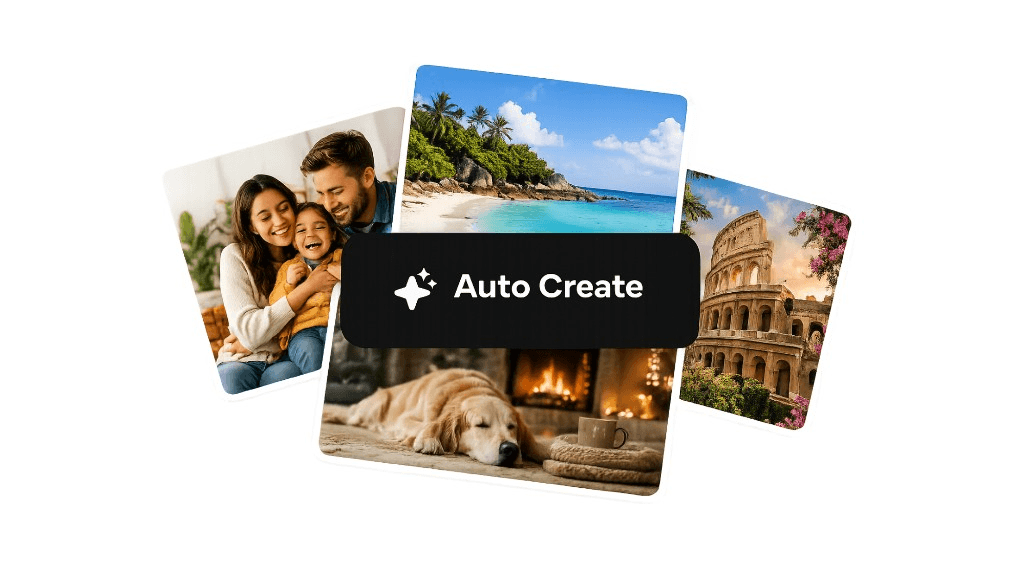 Upload photos and auto create your album